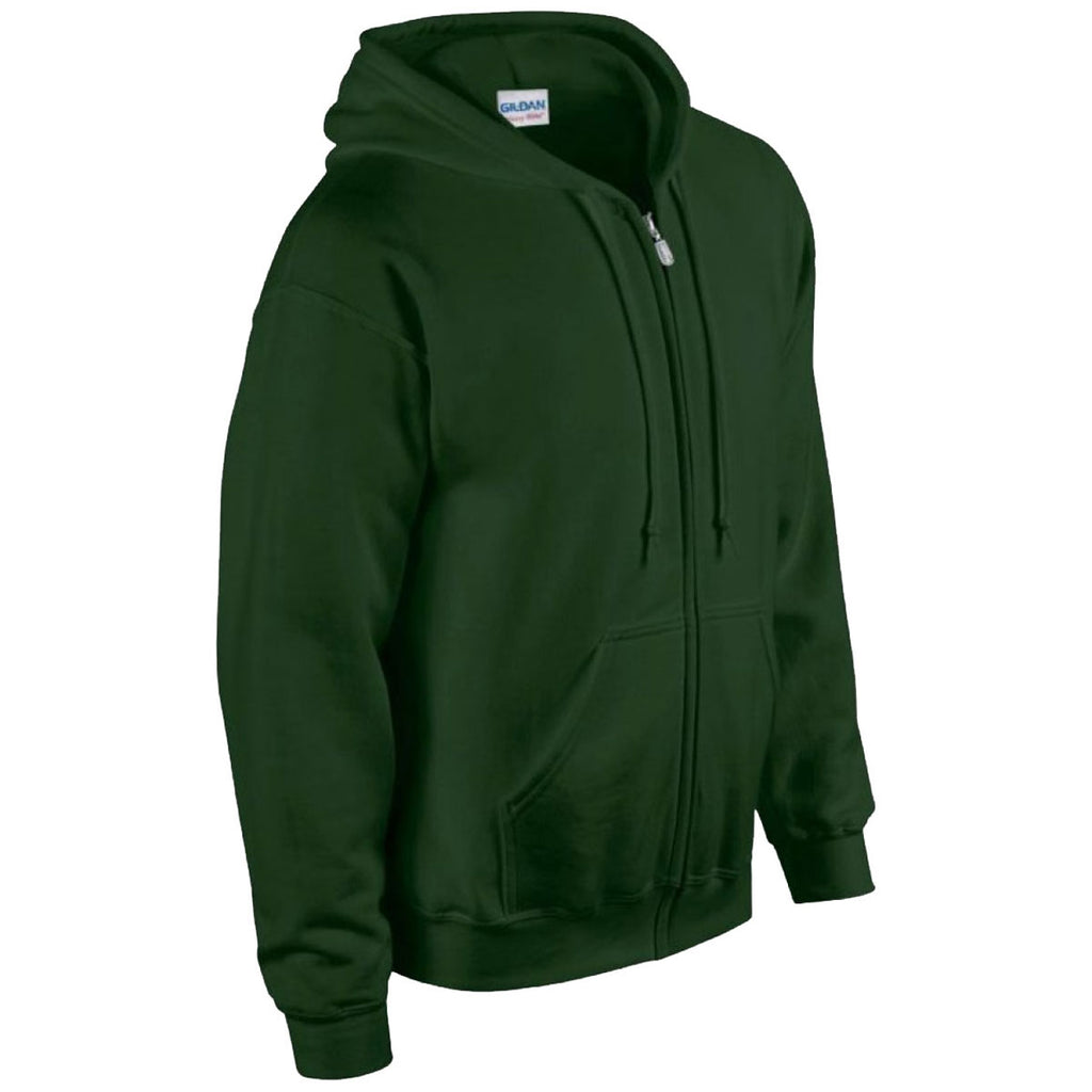 Gildan Men's Forest Heavy Blend Zip Hooded Sweatshirt