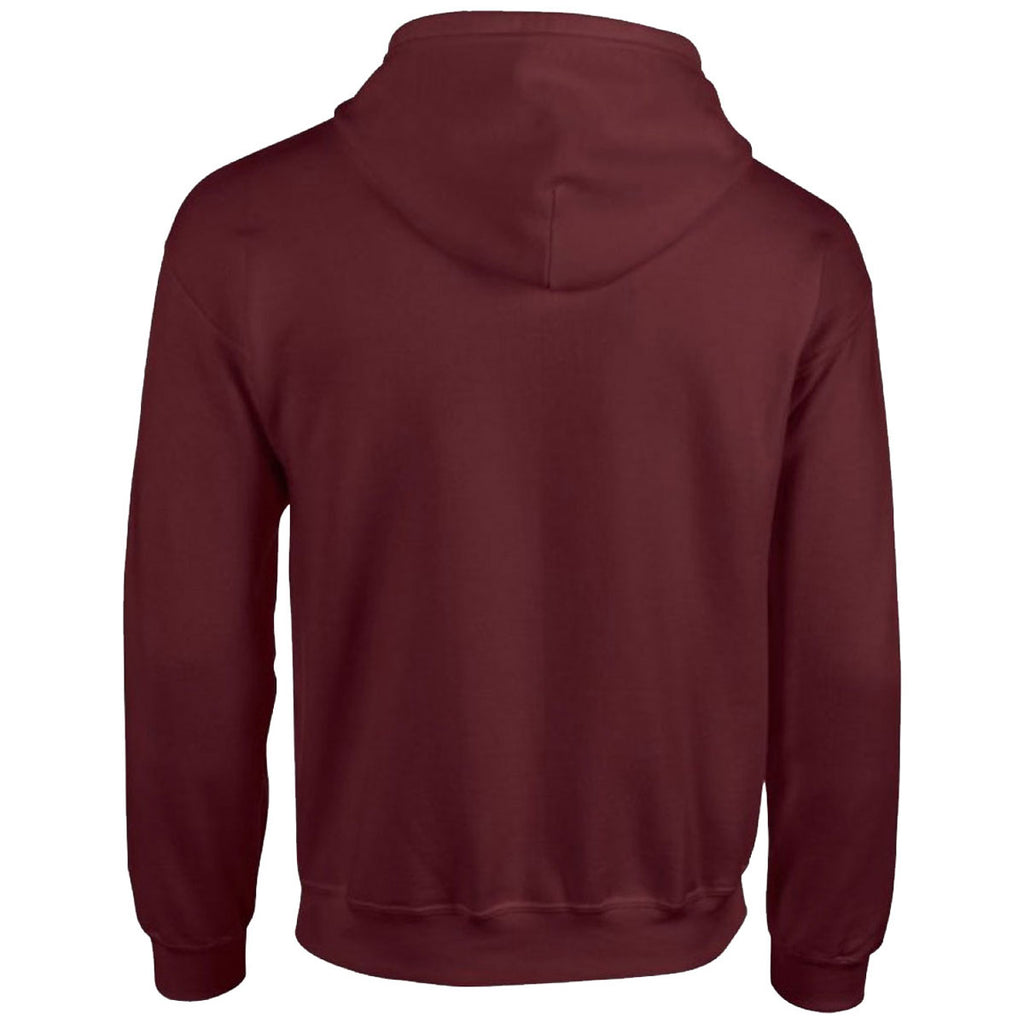 Gildan Men's Maroon Heavy Blend Zip Hooded Sweatshirt