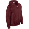 Gildan Men's Maroon Heavy Blend Zip Hooded Sweatshirt