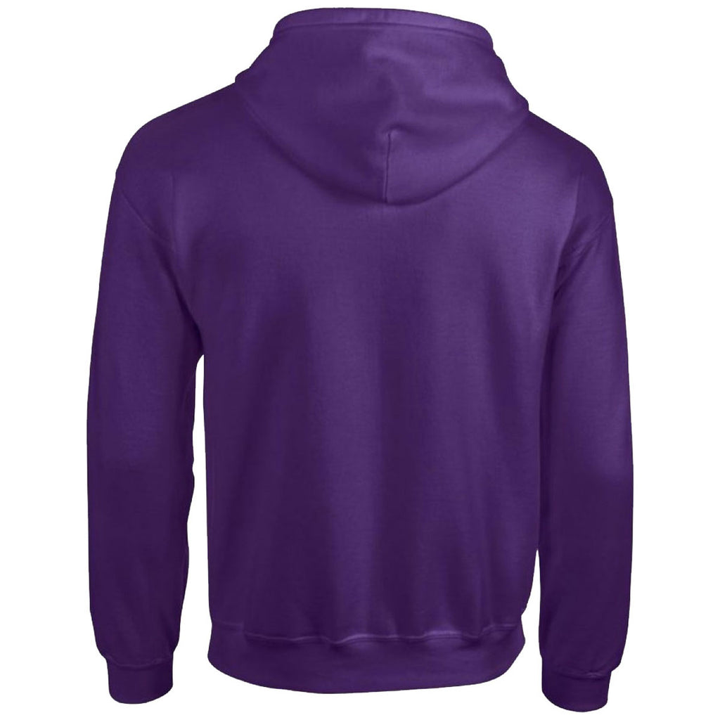 Gildan Men's Purple Heavy Blend Zip Hooded Sweatshirt