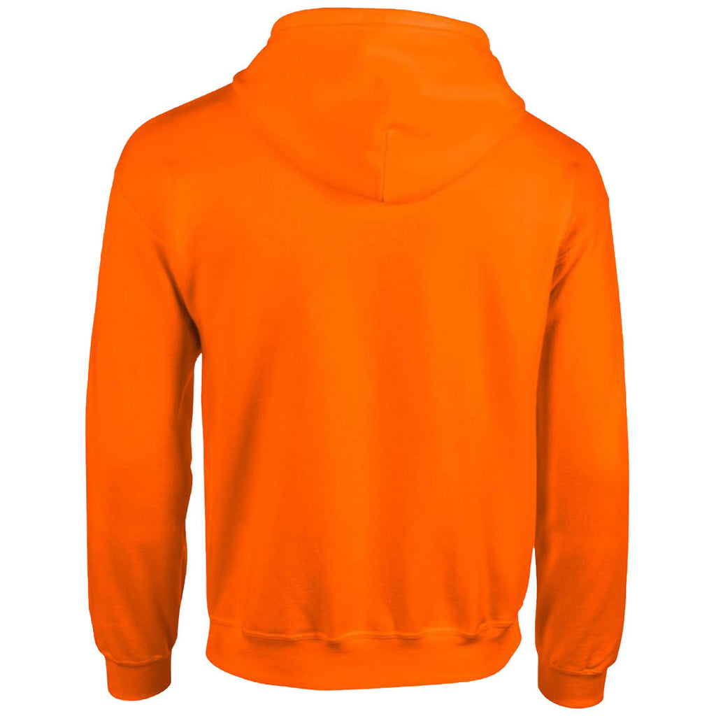 Gildan Men's Safety Orange Heavy Blend Zip Hooded Sweatshirt