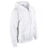 Gildan Men's White Heavy Blend Zip Hooded Sweatshirt