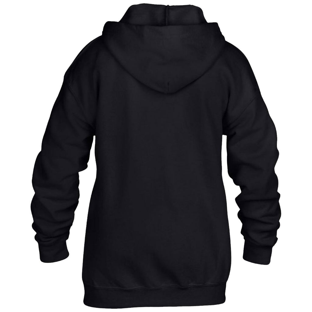 Gildan Youth Black Heavy Blend Zip Hooded Sweatshirt