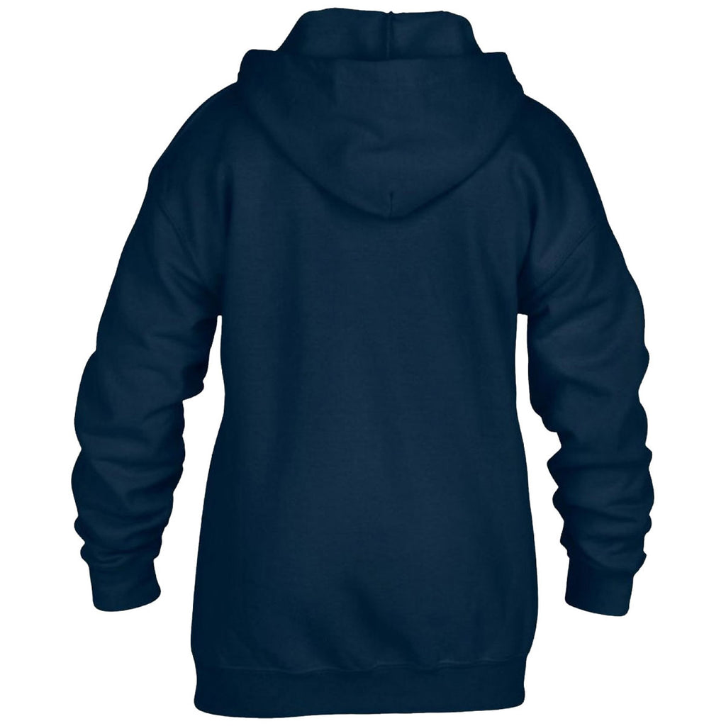 Gildan Youth Navy Heavy Blend Zip Hooded Sweatshirt