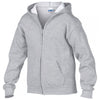Gildan Youth Sport Grey Heavy Blend Zip Hooded Sweatshirt