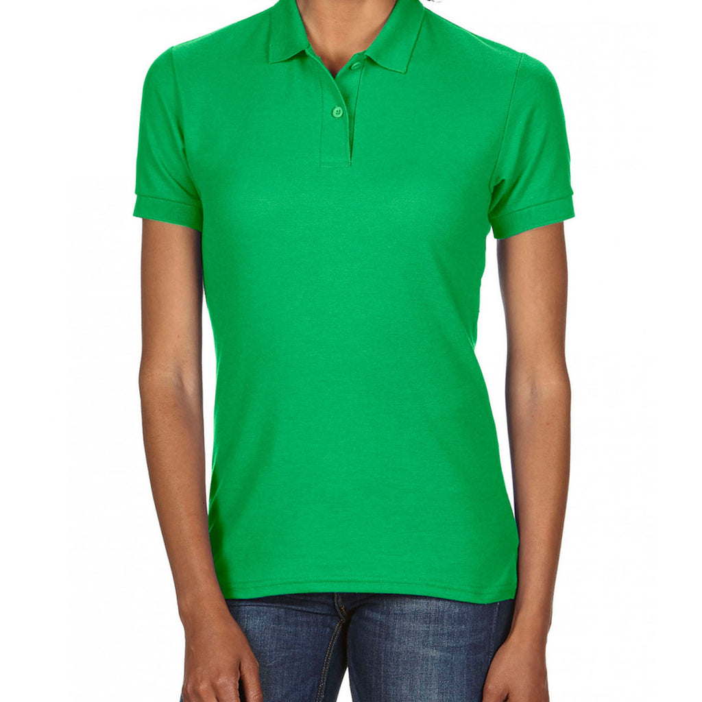 Gildan Women's Irish Green DryBlend Double Pique Polo Shirt