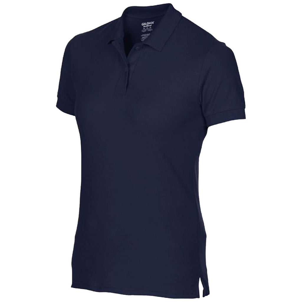 Gildan Women's Navy DryBlend Double Pique Polo Shirt