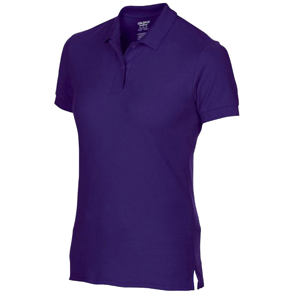 Gildan Women's Purple DryBlend Double Pique Polo Shirt