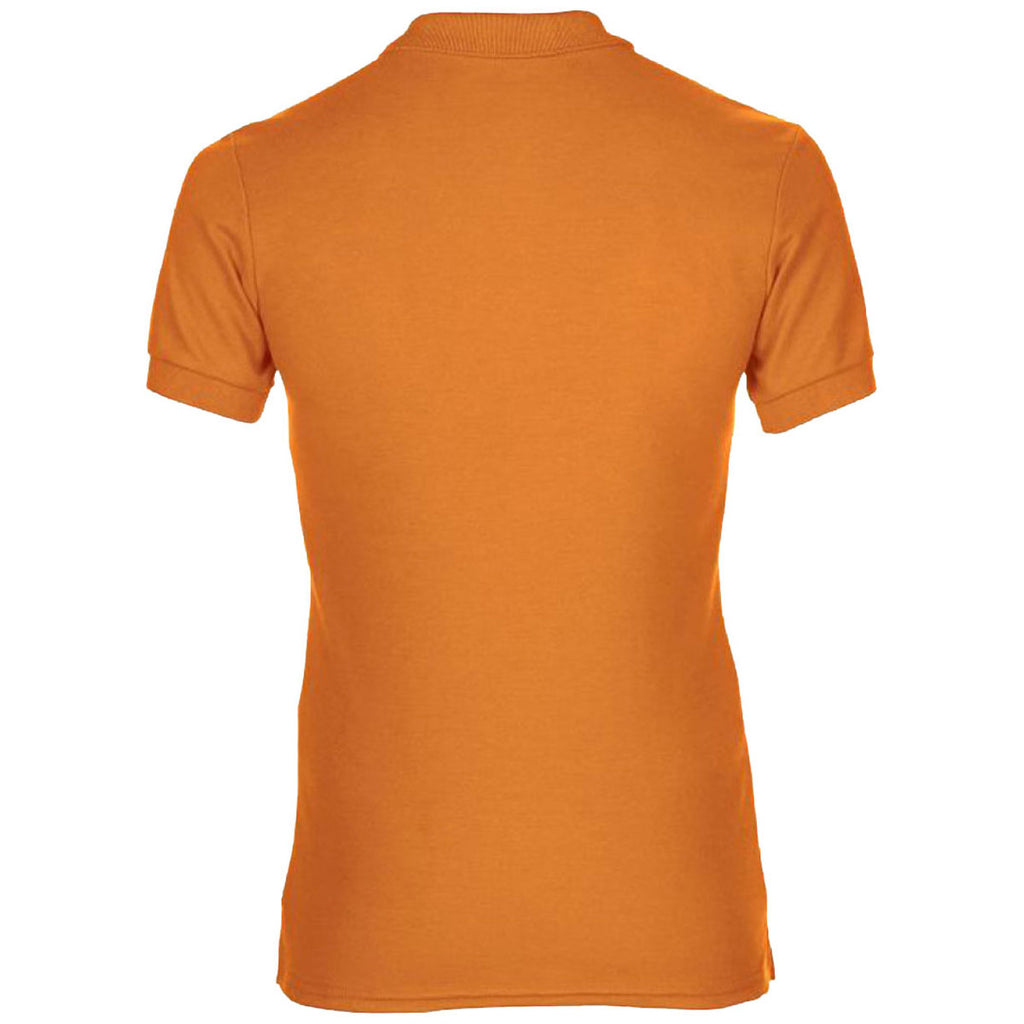 Gildan Women's Safety Orange DryBlend Double Pique Polo Shirt
