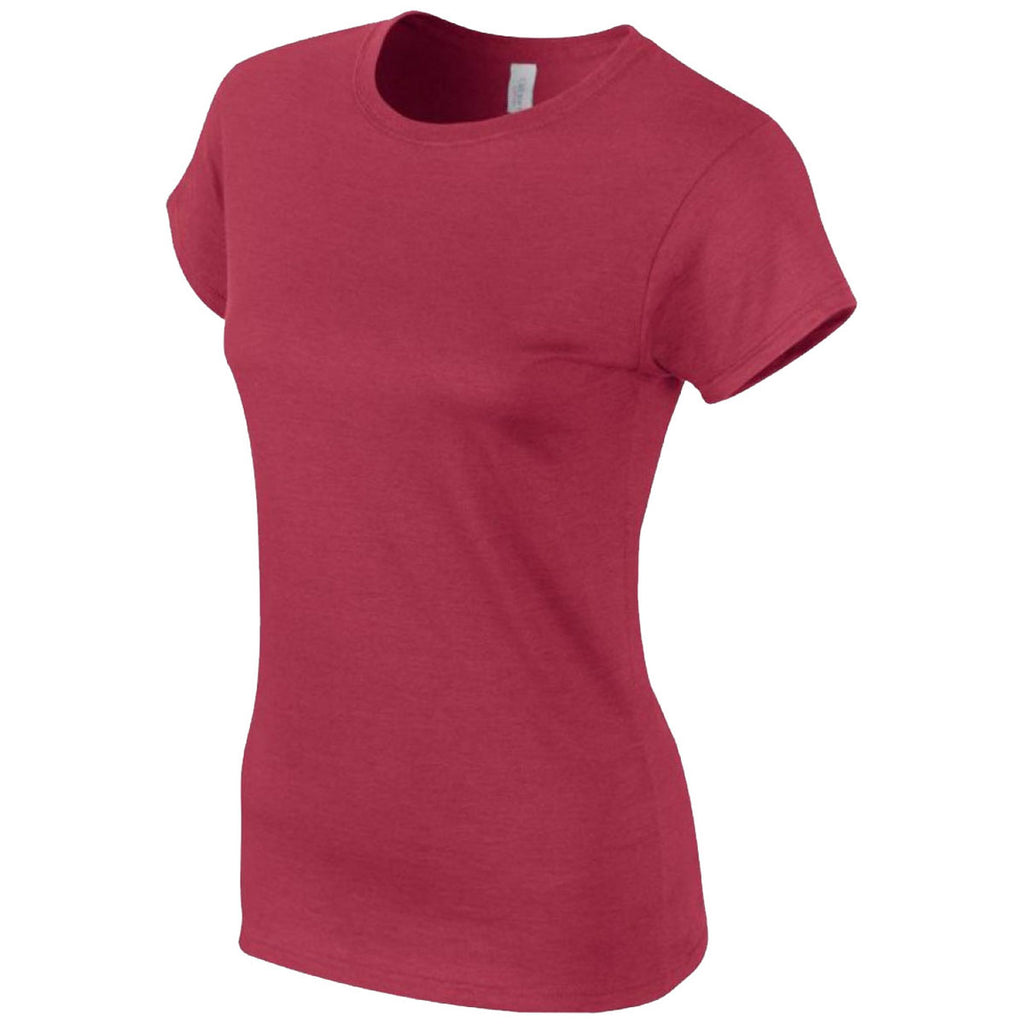 Gildan Women's Antique Cherry Red SoftStyle Fitted Ringspun T-Shirt