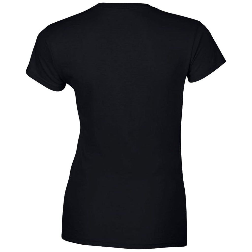 Gildan Women's Black SoftStyle Fitted Ringspun T-Shirt