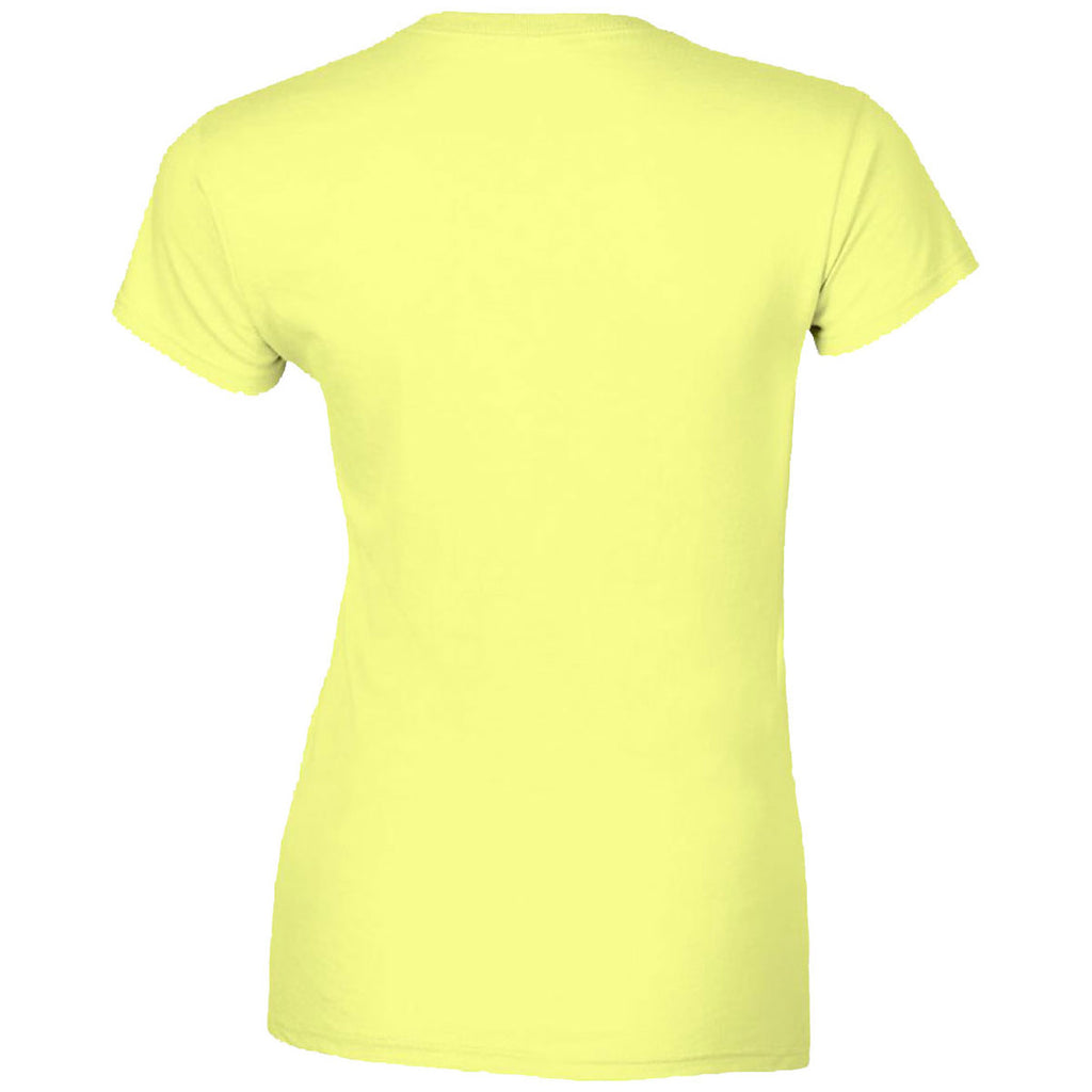 Gildan Women's Cornsilk SoftStyle Fitted Ringspun T-Shirt