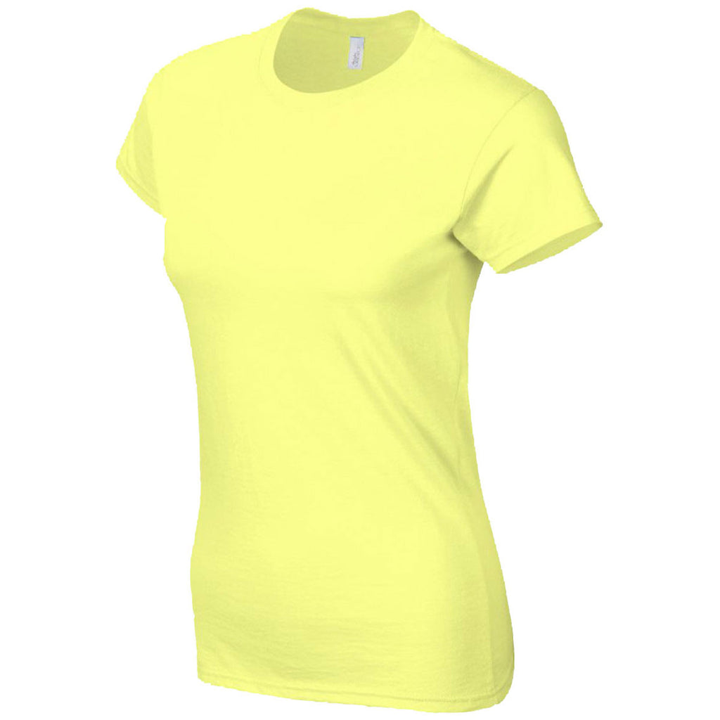 Gildan Women's Cornsilk SoftStyle Fitted Ringspun T-Shirt