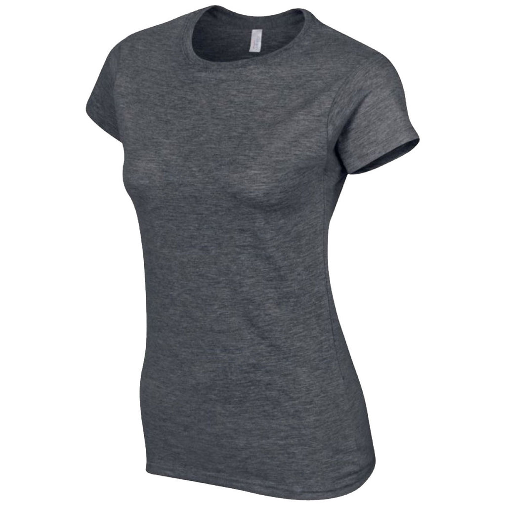 Gildan Women's Dark Heather SoftStyle Fitted Ringspun T-Shirt