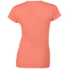 Gildan Women's Heather Orange SoftStyle Fitted Ringspun T-Shirt