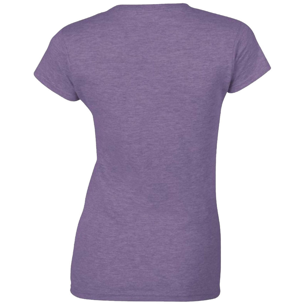 Gildan Women's Heather Purple SoftStyle Fitted Ringspun T-Shirt