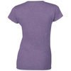 Gildan Women's Heather Purple SoftStyle Fitted Ringspun T-Shirt