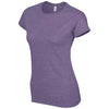 Gildan Women's Heather Purple SoftStyle Fitted Ringspun T-Shirt