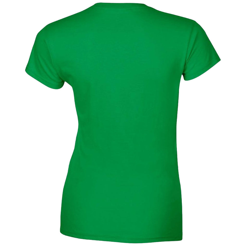 Gildan Women's Irish Green SoftStyle Fitted Ringspun T-Shirt