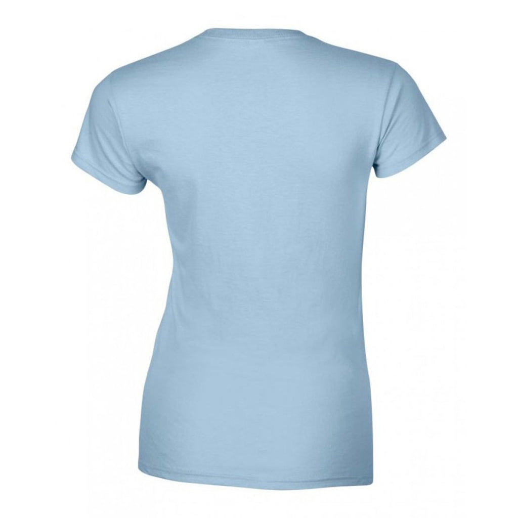 Gildan Women's Light Blue SoftStyle Fitted Ringspun T-Shirt