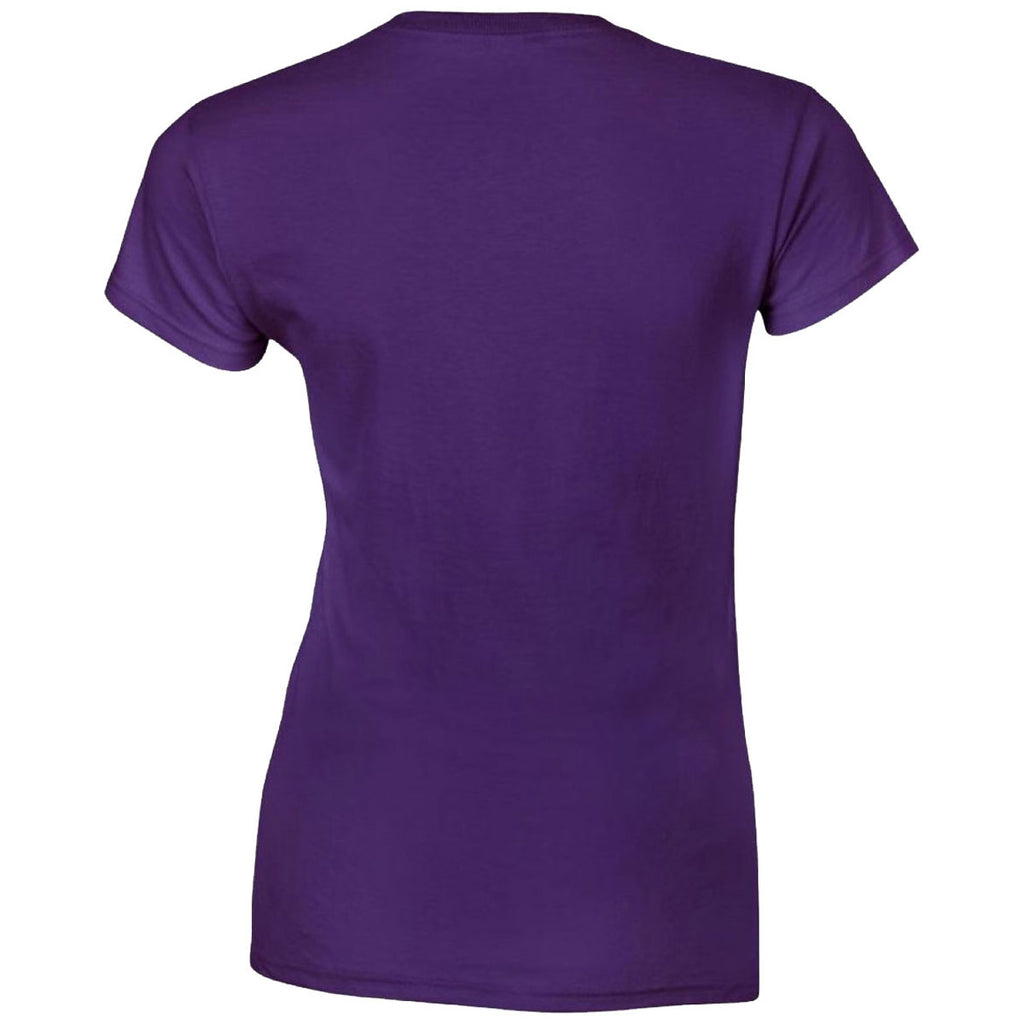 Gildan Women's Purple SoftStyle Fitted Ringspun T-Shirt