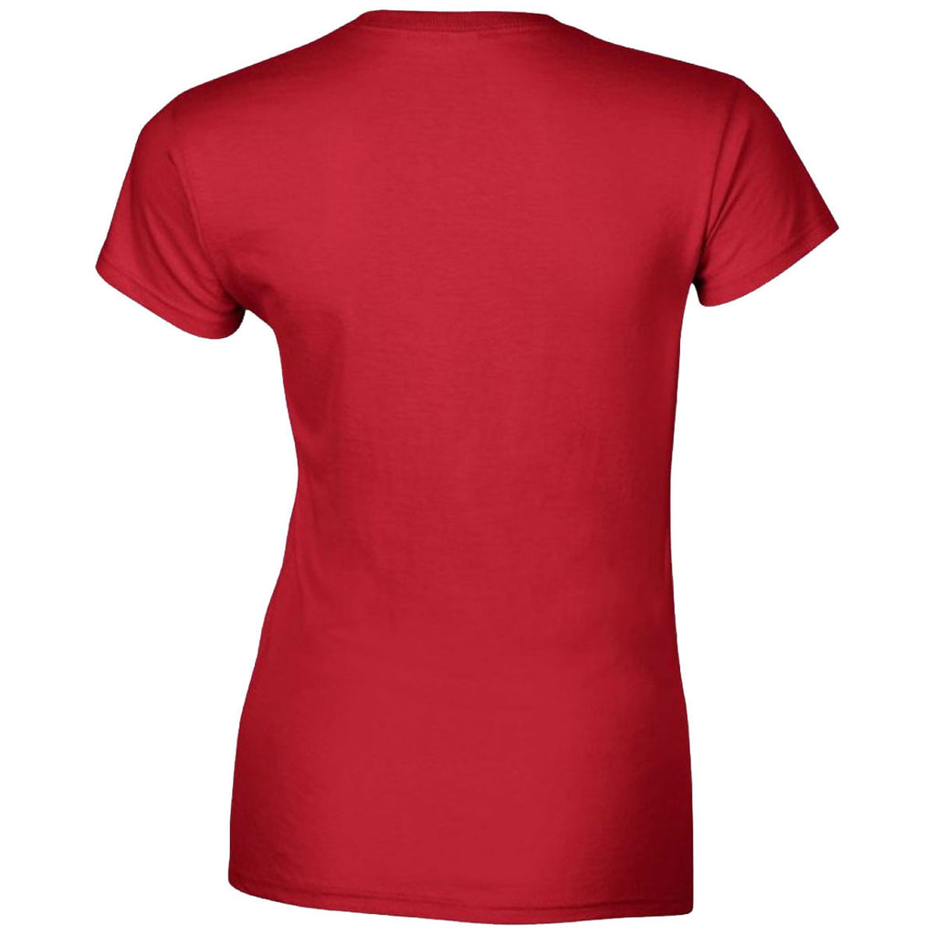 Gildan Women's Red SoftStyle Fitted Ringspun T-Shirt