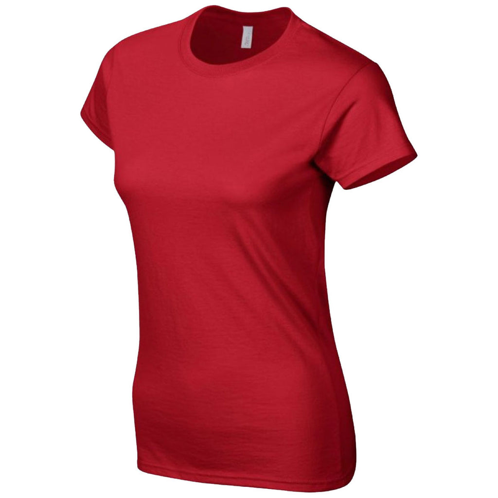 Gildan Women's Red SoftStyle Fitted Ringspun T-Shirt