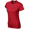 Gildan Women's Red SoftStyle Fitted Ringspun T-Shirt