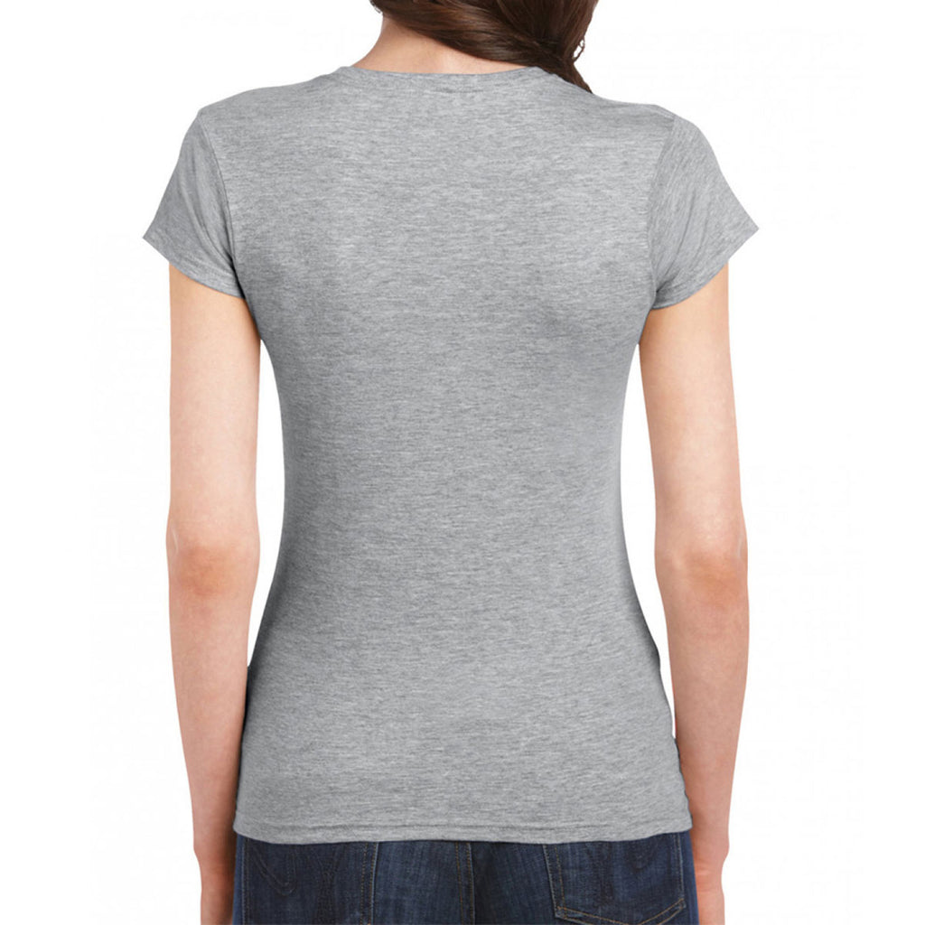 Gildan Women's Sport Grey SoftStyle Fitted Ringspun T-Shirt