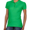 Gildan Women's Irish Green Premium Cotton Double Pique Polo Shirt