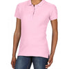 Gildan Women's Light Pink Premium Cotton Double Pique Polo Shirt