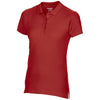 Gildan Women's Red Premium Cotton Double Pique Polo Shirt