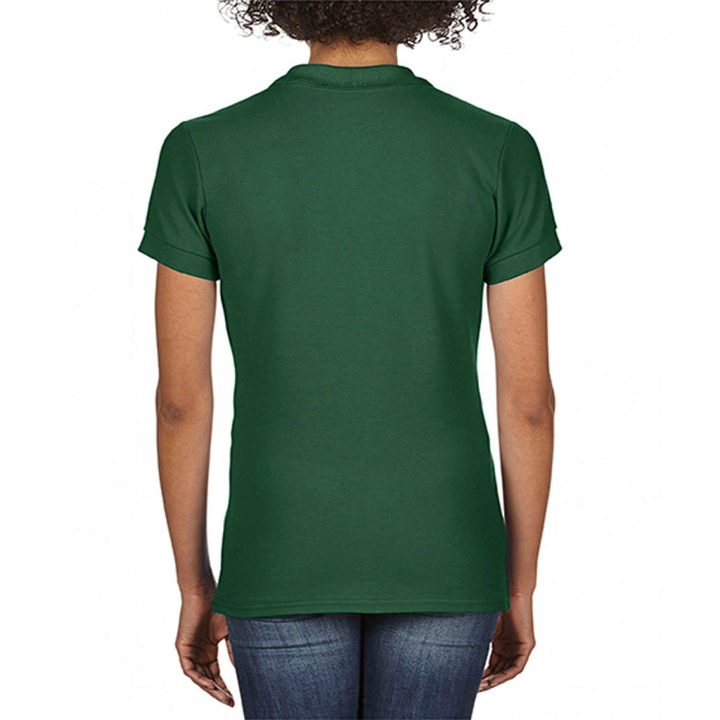 Gildan Women's Forest SoftStyle Double Pique Polo Shirt