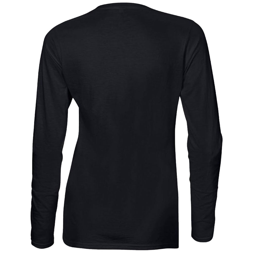 Gildan Women's Black SoftStyle Long Sleeve T-Shirt