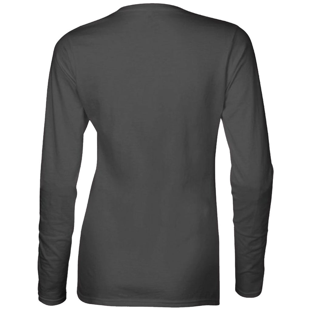 Gildan Women's Charcoal SoftStyle Long Sleeve T-Shirt