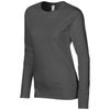 Gildan Women's Charcoal SoftStyle Long Sleeve T-Shirt