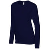 Gildan Women's Navy SoftStyle Long Sleeve T-Shirt