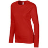 Gildan Women's Red SoftStyle Long Sleeve T-Shirt