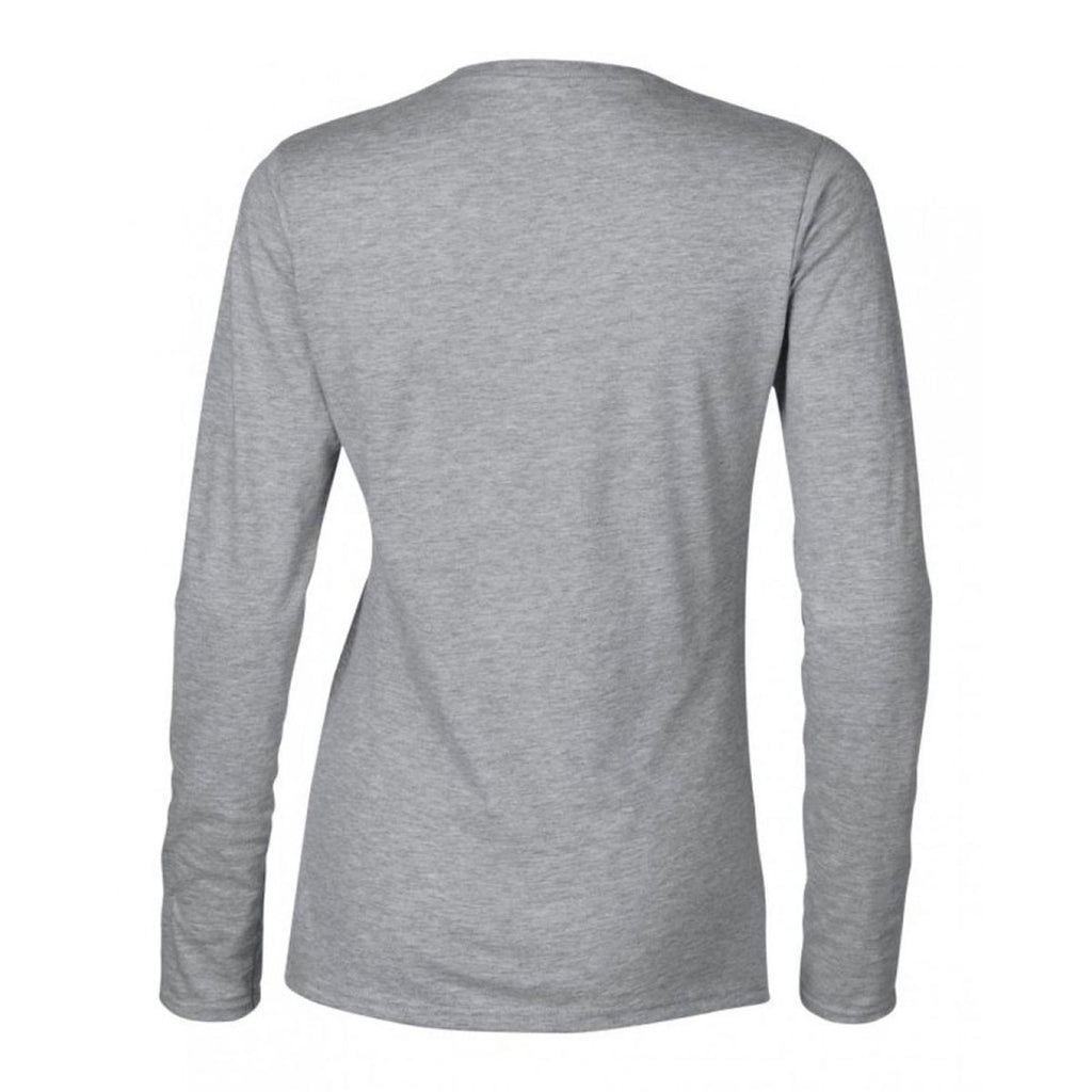 Gildan Women's Sport Grey SoftStyle Long Sleeve T-Shirt