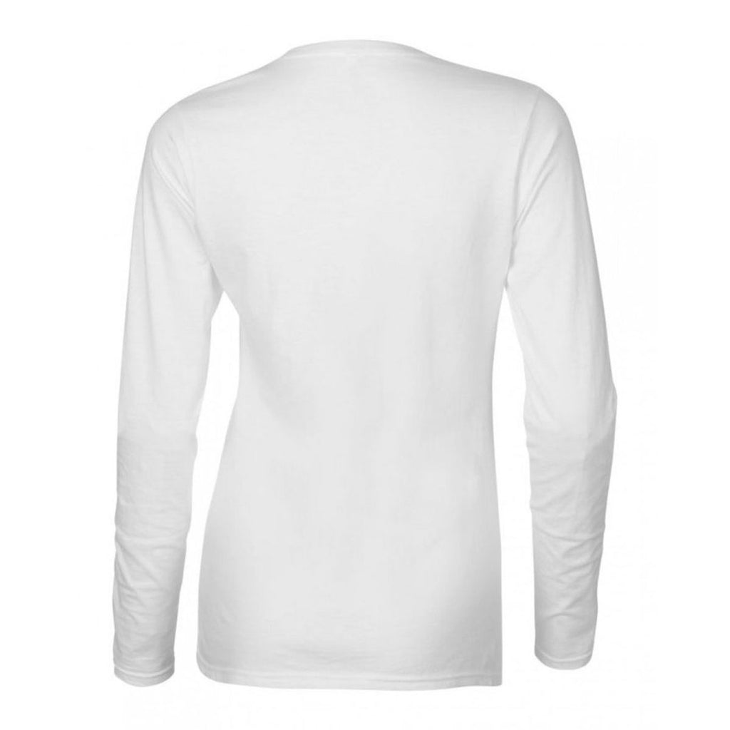Gildan Women's White SoftStyle Long Sleeve T-Shirt