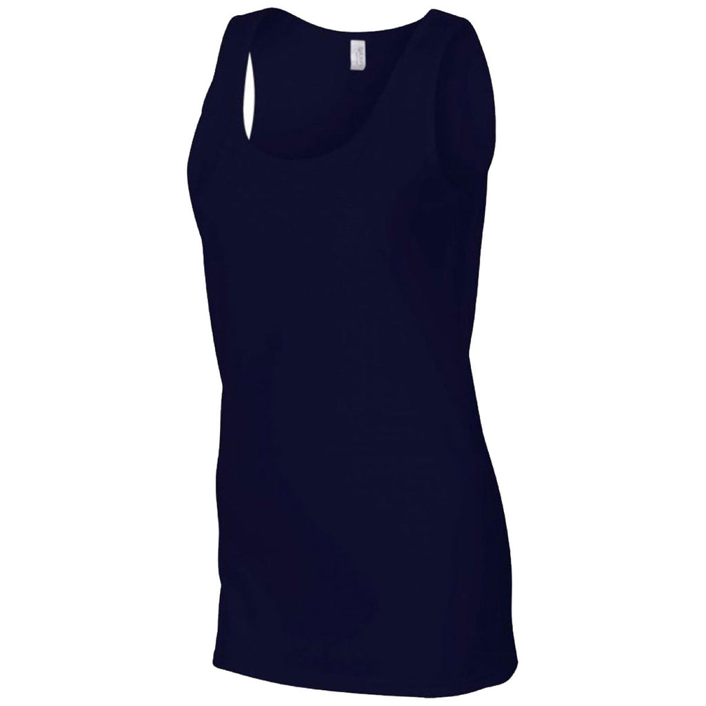 Gildan Women's Navy SoftStyle Tank Top