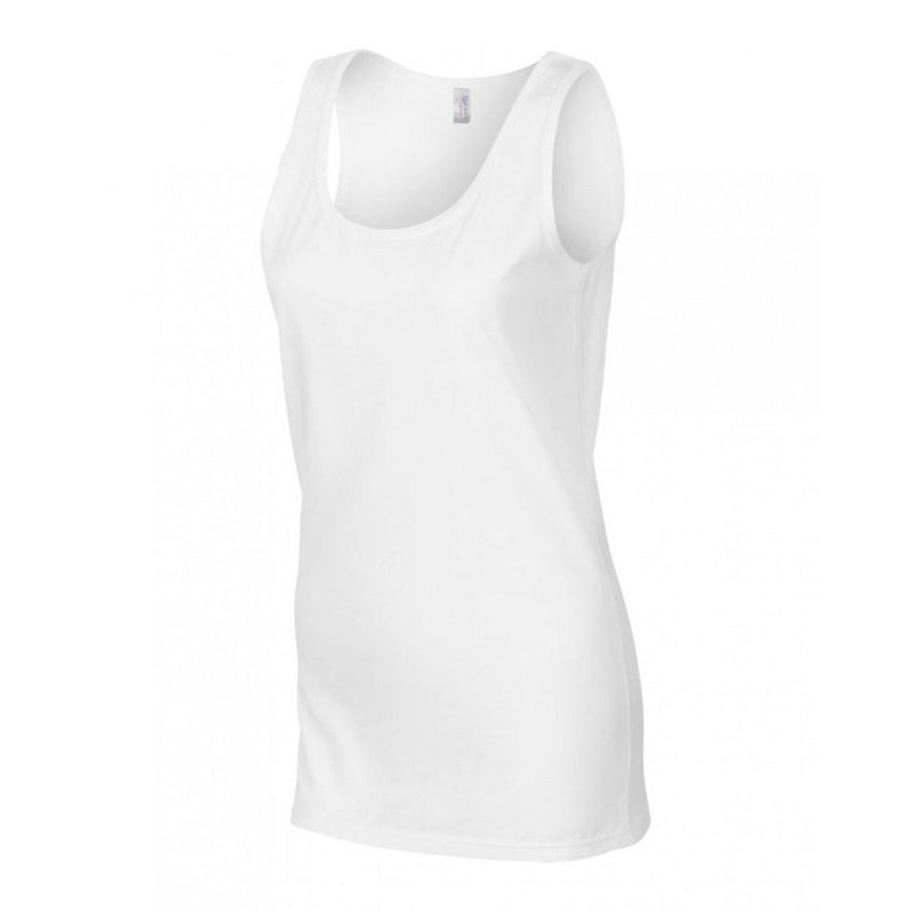 Gildan Women's White SoftStyle Tank Top