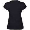 Gildan Women's Black SoftStyle V Neck T-Shirt