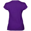 Gildan Women's Purple SoftStyle V Neck T-Shirt