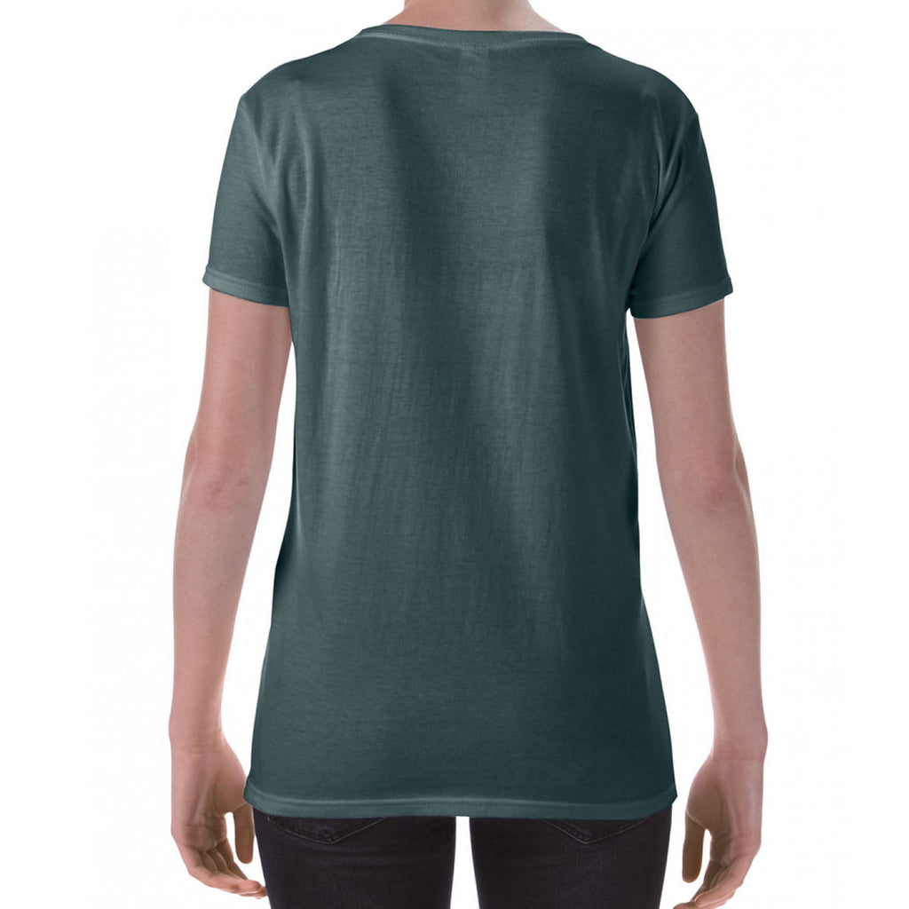 Gildan Women's Dark Heather SoftStyle Deep Scoop T-Shirt
