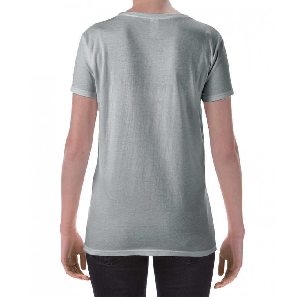 Gildan Women's Sport Grey SoftStyle Deep Scoop T-Shirt