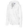 Gildan Women's White Heavy Blend Zip Hooded Sweatshirt