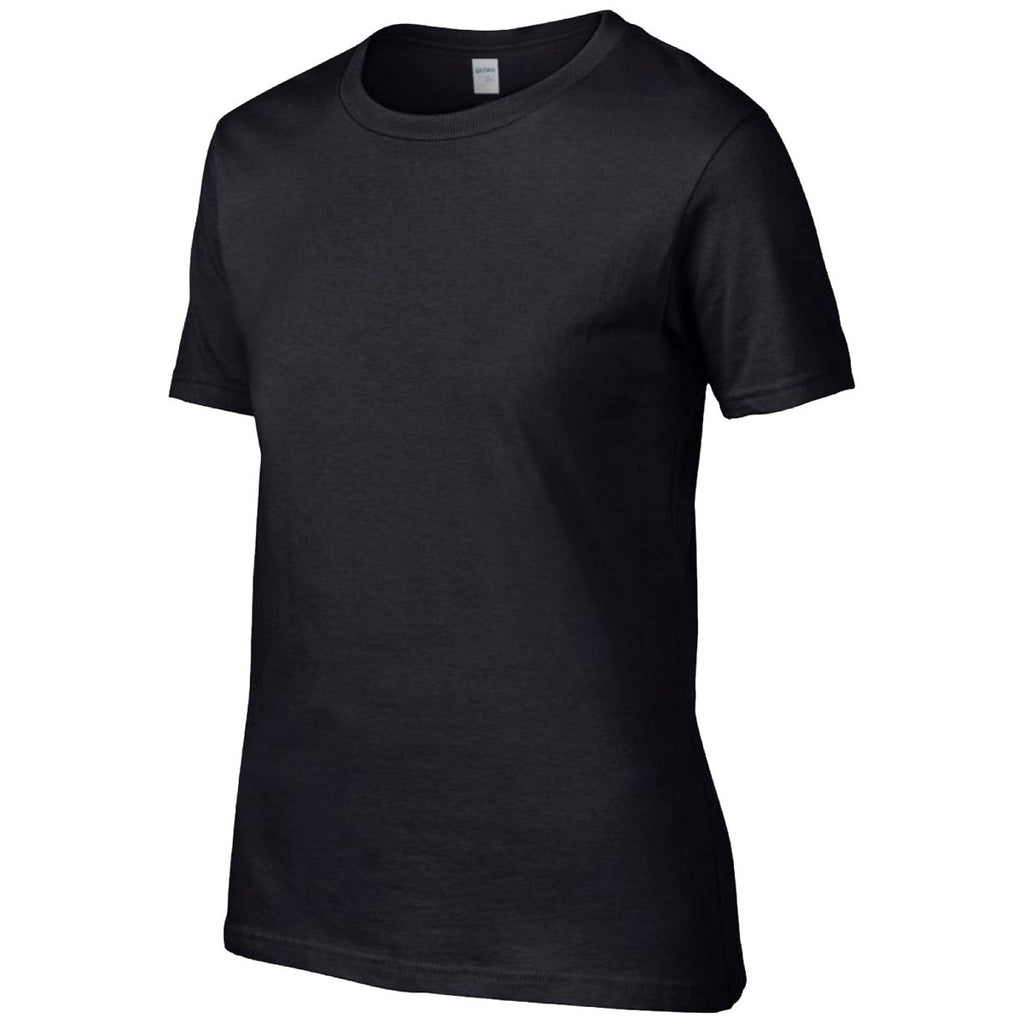 Gildan Women's Black Premium Cotton T-Shirt