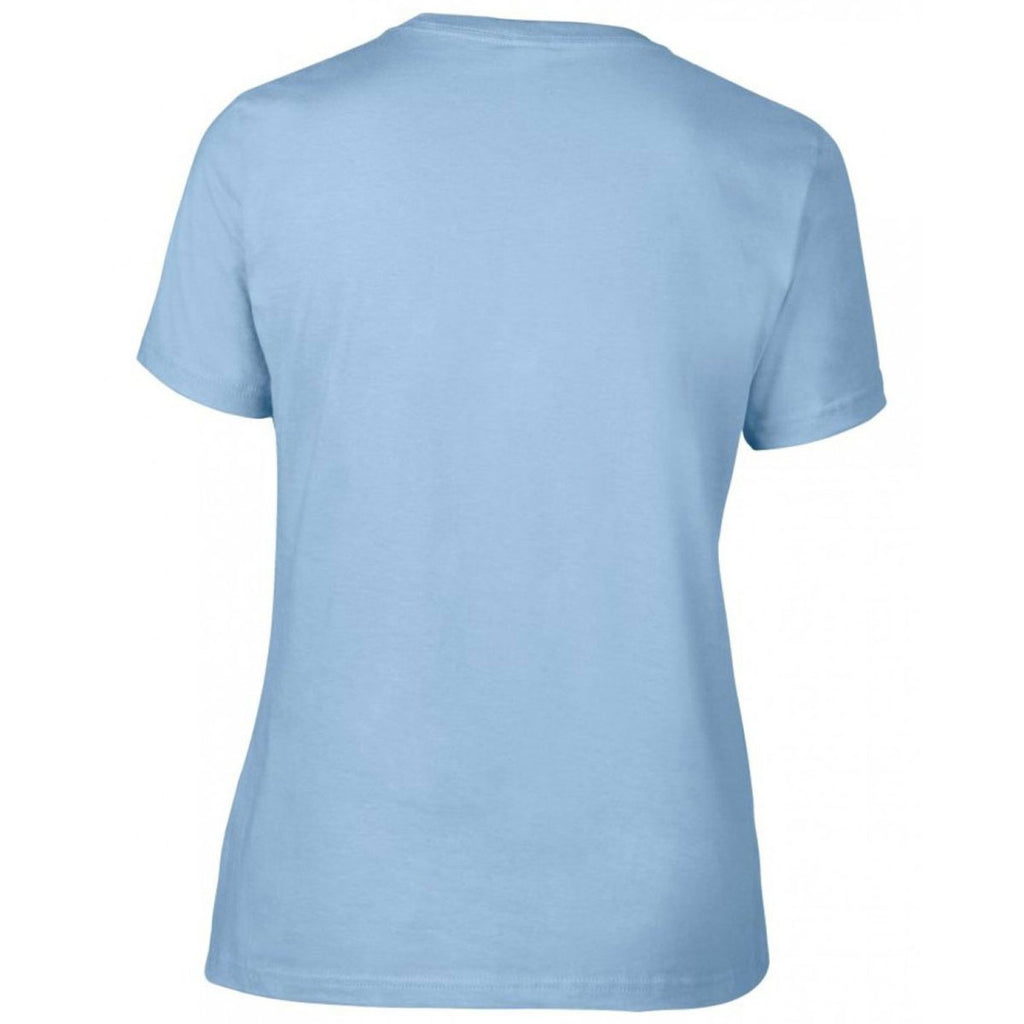 Gildan Women's Light Blue Premium Cotton T-Shirt