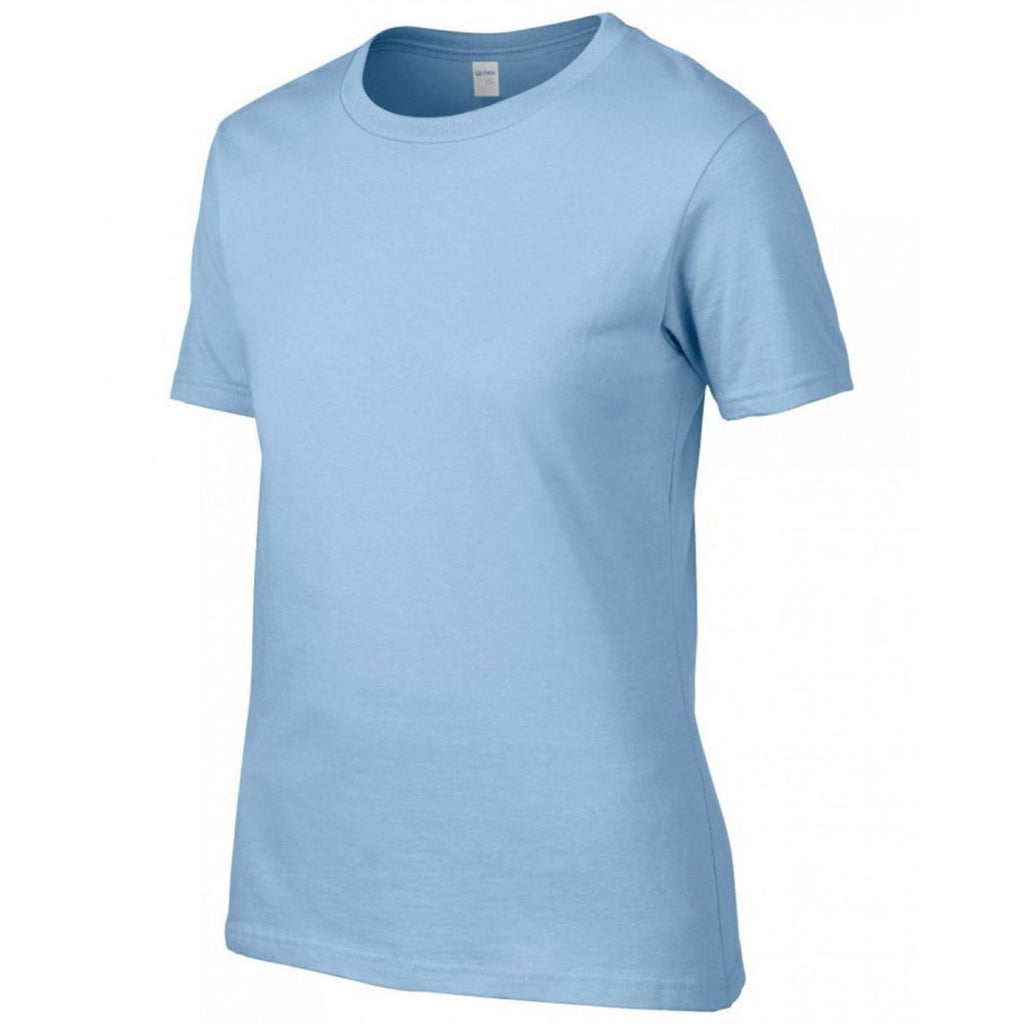 Gildan Women's Light Blue Premium Cotton T-Shirt